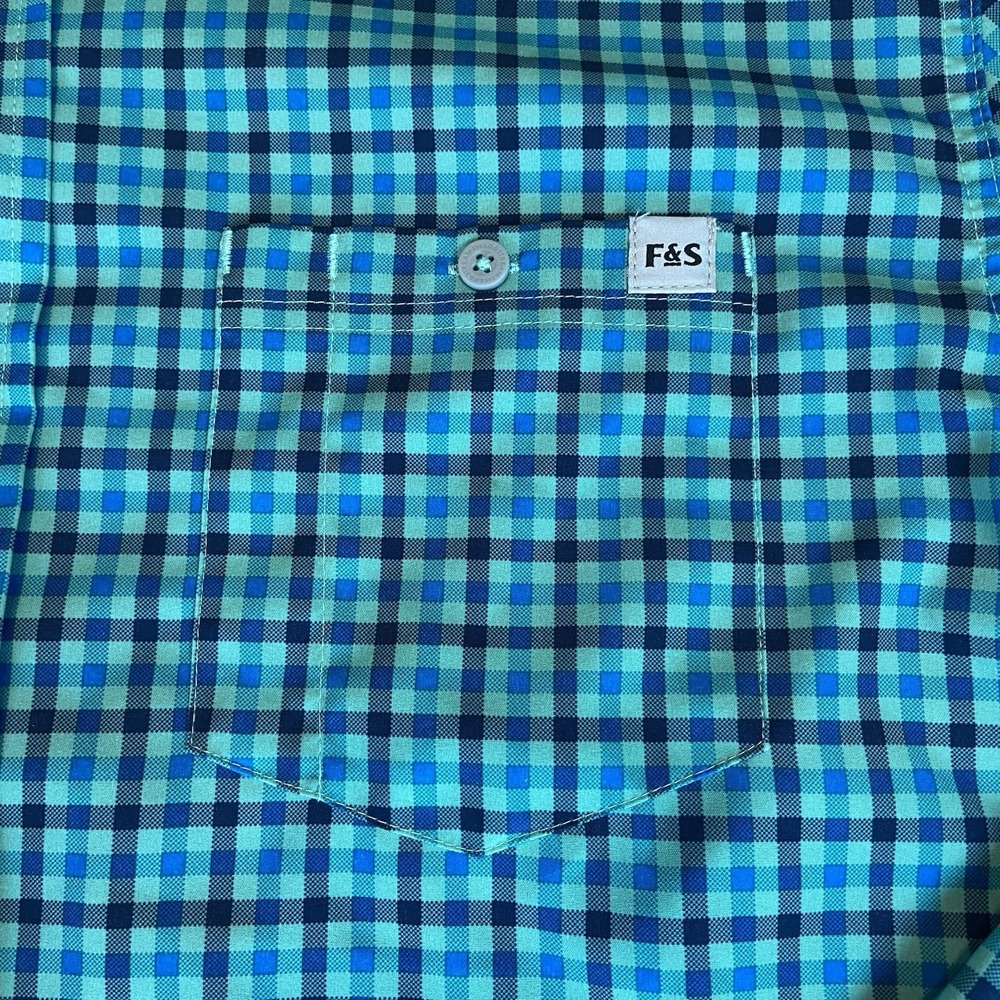 Field & Stream Fishing Shirt Mens XL Green/Blue Vented Button Up Shirt - Picture 8 of 9